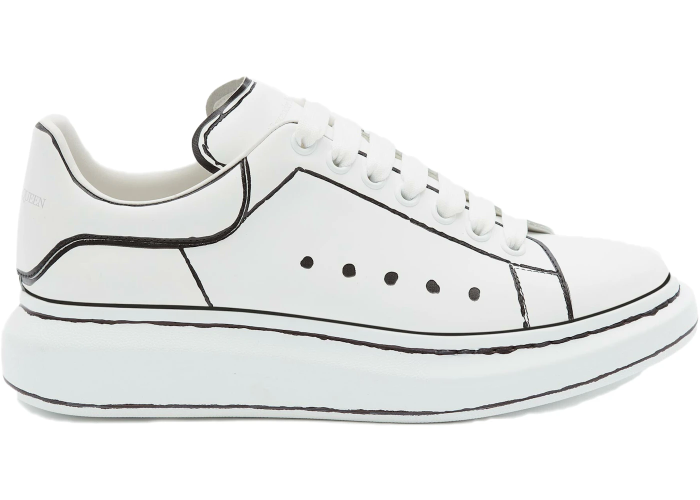 alexander mcqueen oversized white black outline